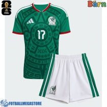 Fotballdrakt Barn Mexico Orbelin Pineda #17 Hjemmedraktsett VM 2026 Kortermet (+ Korte bukser)